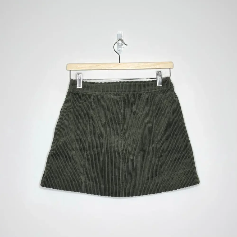 ZARA | NWT Button Down Corduroy Mini Skirt‎ | M